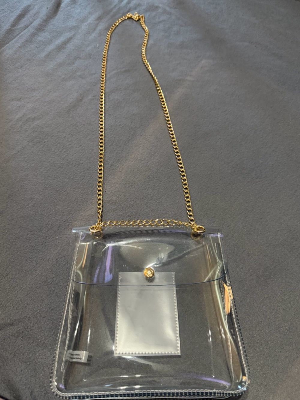 Kendra Scott Clear Chain-Handle Shoulder Bag Purse - Picture 9 of 9